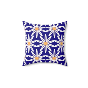 Floral Polyester Square Pillow Spun White Flowers - Dipaliz - Throw Pillows