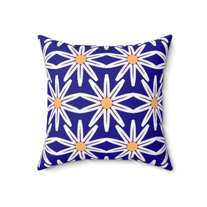 Floral Polyester Square Pillow Spun White Flowers - Dipaliz - Throw Pillows