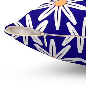 Floral Polyester Square Pillow Spun White Flowers - Dipaliz - Throw Pillows