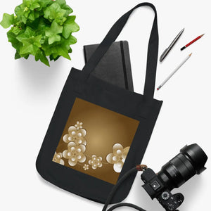 White Flowers Canvas Tote Bag - Organic Cotton - Dipaliz - Shopping Totes