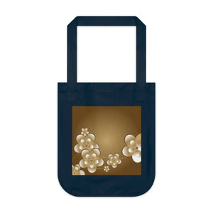 White Flowers Canvas Tote Bag - Organic Cotton - Dipaliz - Shopping Totes