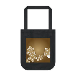White Flowers Canvas Tote Bag - Organic Cotton - Dipaliz - Shopping Totes