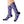 Electric Blue Sublimation Socks - White Flowers - Dipaliz