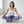 White Large Floral Pattern on Blue Women’s Pajama Pants (aop) - Pajamas