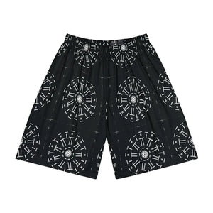 Performance Men’s Sports Shorts - White Pattern Gym Wear - Dipaliz - Xs