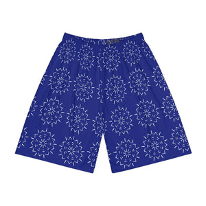 Blue White Pattern Men’s Sports Shorts - Lightweight - Dipaliz