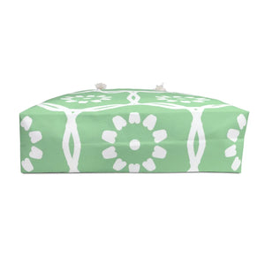 Geometric Green Weekender Bag - Polyester Pattern - Dipaliz - Tote Bags