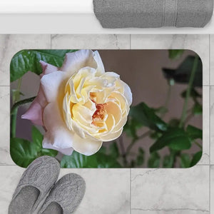 White Rose Bath Mat - 34’’ × 21’’ - Mats & Rugs