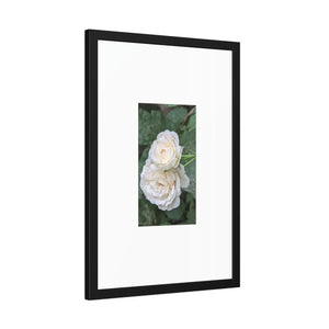 Elegant Framed Paper Posters - White Roses Fine Art - Dipaliz - Prints & Visual Artwork