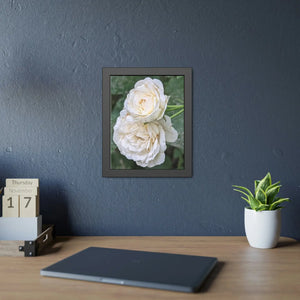 Elegant Framed Paper Posters - White Roses Fine Art - Dipaliz - Prints & Visual Artwork