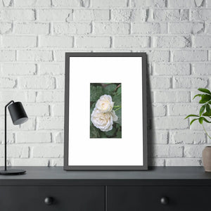 Elegant Framed Paper Posters - White Roses Fine Art - Dipaliz - Prints & Visual Artwork