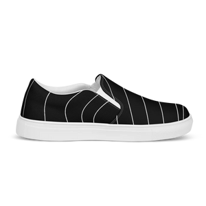 Canvas Shoes with White Stripes - Men’s Slip on Comfort - Dipaliz