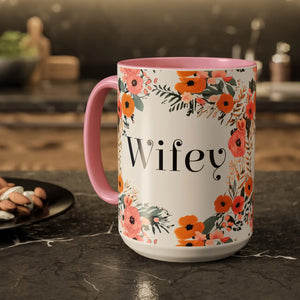 Wifey Floral Mugs - Vibrant Gifts for Her - Dipaliz