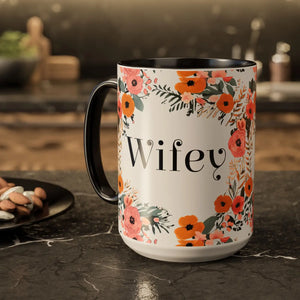 Wifey Floral Mugs - Vibrant Gifts for Her - Dipaliz
