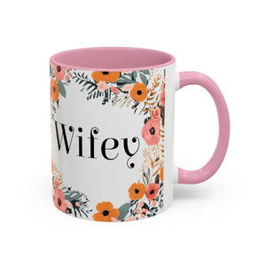 Mug - Wifey Floral Mugs - Bold Coffee Cup Collection - Dipaliz