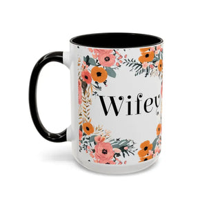 Mug - Wifey Floral Mugs - Bold Coffee Cup Collection - Dipaliz
