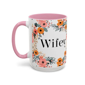 Mug - Wifey Floral Mugs - Bold Coffee Cup Collection - Dipaliz