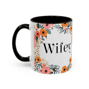 Mug - Wifey Floral Mugs - Bold Coffee Cup Collection - Dipaliz