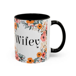 Mug - Wifey Floral Mugs - Bold Coffee Cup Collection - Dipaliz
