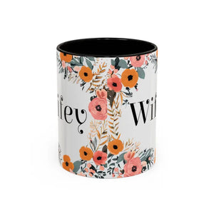 Mug - Wifey Floral Mugs - Bold Coffee Cup Collection - Dipaliz