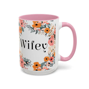 Mug - Wifey Floral Mugs - Bold Coffee Cup Collection - Dipaliz