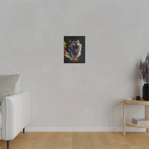 Wild Cat Matte Canvas – Radial Pine Wall Art - Dipaliz - Posters Prints & Visual Artwork