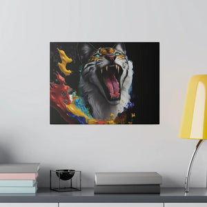Wild Cat Matte Canvas – Radial Pine Wall Art - Dipaliz - Posters Prints & Visual Artwork