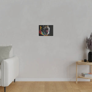 Wild Cat Matte Canvas – Radial Pine Wall Art - Dipaliz - Posters Prints & Visual Artwork