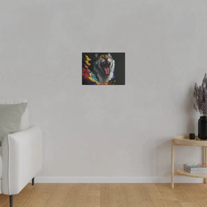 Wild Cat Matte Canvas – Radial Pine Wall Art - Dipaliz - Posters Prints & Visual Artwork