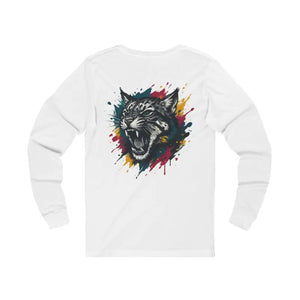 Long-sleeve - Wild Cat Paint Long Sleeve Tee Unisex Jersey - Dipaliz