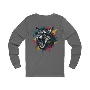 Long-sleeve - Wild Cat Paint Long Sleeve Tee Unisex Jersey - Dipaliz