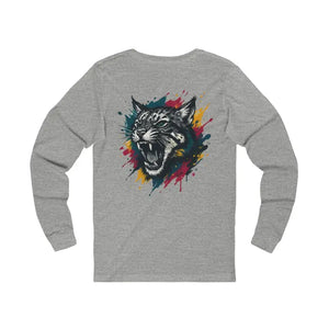 Long-sleeve - Wild Cat Paint Long Sleeve Tee Unisex Jersey - Dipaliz