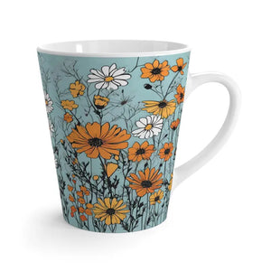 Mug - Wild Flowers Latte 12oz Colorful Ceramic - Dipaliz