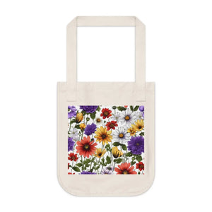 Floral Canvas Tote Bag - Organic Cotton Eco Style - Dipaliz - Bags