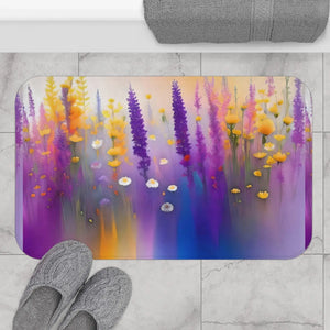 Plush Wild Flowers Bath Mat - Microfiber Comfort - Dipaliz - Mats & Rugs