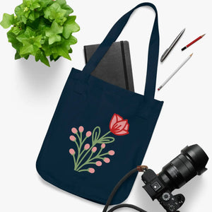Floral Canvas Tote - Organic Cotton Eco Bag - Dipaliz - Bags