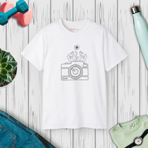 Vibrant Camera Wildflowers Ultra Cotton Tee - Dipaliz - T-shirts - s