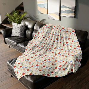 Wildflowers Pattern Soft Polyester Blanket - Dipaliz - Blankets
