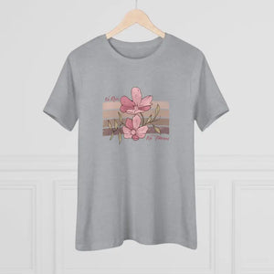 Women’s Premium Floral Tee no Rain Flowers Comfort - Dipaliz - T-shirts