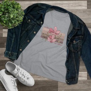 Women’s Premium Floral Tee no Rain Flowers Comfort - Dipaliz - T-shirts