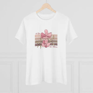 Women’s Premium Floral Tee no Rain Flowers Comfort - Dipaliz - T-shirts