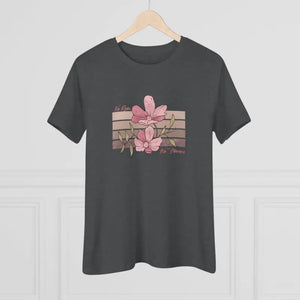 Women’s Premium Floral Tee no Rain Flowers Comfort - Dipaliz - T-shirts