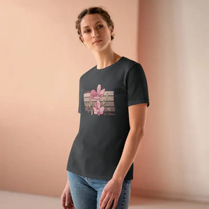 Women’s Premium Floral Tee no Rain Flowers Comfort - Dipaliz - Asphalt / s - T-shirts
