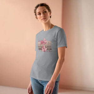 Women’s Premium Floral Tee no Rain Flowers Comfort - Dipaliz - Athletic Heather / s - T-shirts