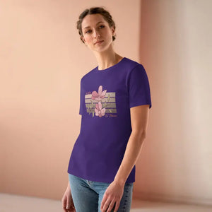 Women’s Premium Floral Tee no Rain Flowers Comfort - Dipaliz - Team Purple / s - T-shirts