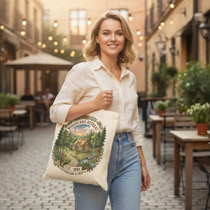 Dipaliz Woodland Cottage Scene Tote Bag Canvas Shopper - Shopping Totes