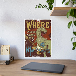 Vibrant Music Speaks Poster - Gloss where Words Leave off - Dipaliz - Posters Prints & Visual Artwork