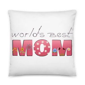World’s Best Mom Pillow Microfiber Decor Dipaliz - Throw Pillows