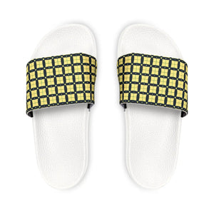 Checkered Men’s Pu Slide Sandals - Summer Comfort - Dipaliz