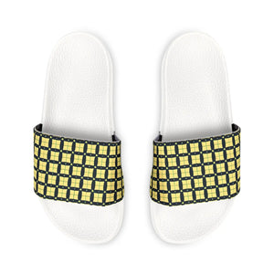 Checkered Men’s Pu Slide Sandals - Summer Comfort - Dipaliz